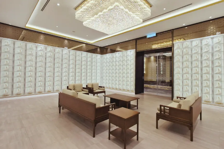 Modern columbarium at Nirvana Klang